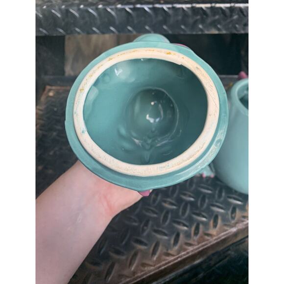 Vintage Kitsch Cute Candy Dapper Dragon Cookie Jar Bowtie Green Pink *Scratched* - Picture 9 of 13